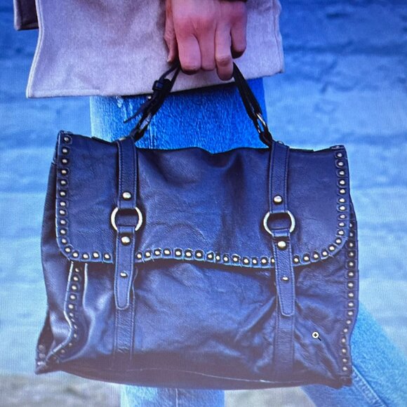 *Rare* Bed Stu Leather AMBITIOUS Messenger/Satchel/Crossbody Bag, Black DD, EUC - Picture 12 of 13